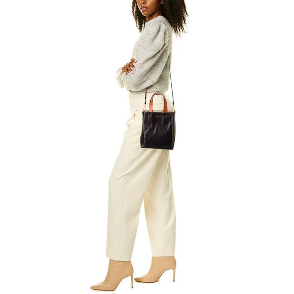 Marni Museo Mini Soft Leather Tote, Black - Picture 4 of 4